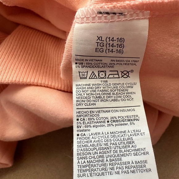 OLD NAVY Light Coral Quarter-Zip Fleece Pullover $19 SIZE Extra Large (GIRLS) XL - Picture 2 of 5